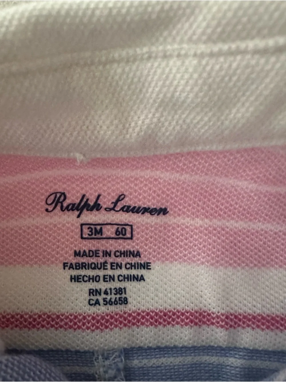 Ralph Lauren 3 Months Baby Boy Polo Stripe Romper Pastel Pink Blue Green Yellow
